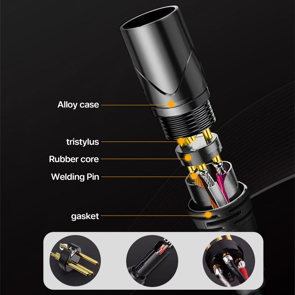 Type C to XLR Cable Nylon Braided Cord Reliable Connections Cord Exceptional Sound Suitable for Smartphones & Tablet