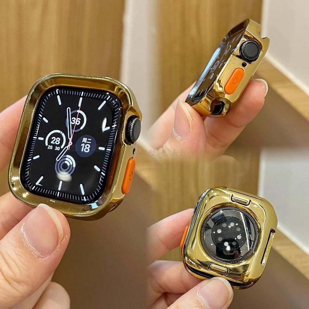 TPU Weiche Hülle für Apple Watch S10 - Weiche Hülle Sturzsicher Halbe Abdeckung ohne Glas Zweifarbige Abdeckung für iWatch10/9/8/7/6/5/4/3/2/1/Se/Ultra/ultra2