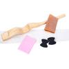 Ergonomic Ballet Stretching Device Elastic Stretch Band Wooden Ballet Foot Stretcher Set for Muscle Stretching Exercises