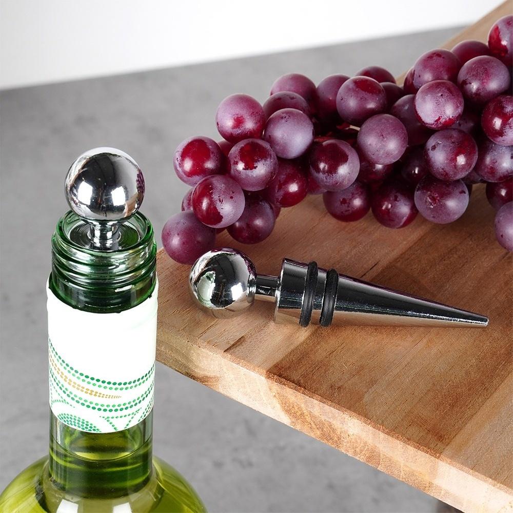 Tappi per Vino e Bottiglie in Acciaio Inossidabile con Guarnizione in Silicone 9cm Confezione da 2