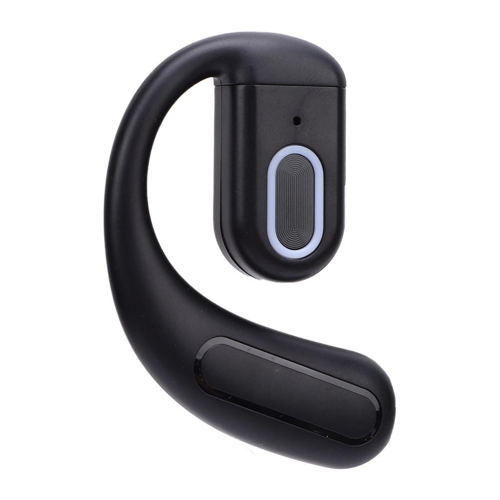 Bluetooth 5.4 Earpiece Noise Cancelling Mic 180mAh Battery Single Ear Headset with Ear Hook for Music Black
