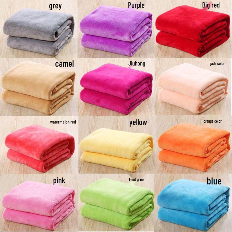 Solid Color Flannel Blanket for Kids, Pets & Gifts