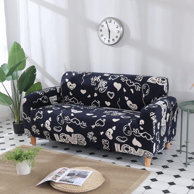 Spandex Elastic Couch Cover Tight Wrap All-Inclusive Sofatrekk For Stue Seksjonsmøbler Sofa Slipcover 1 /2 /3 /4seter