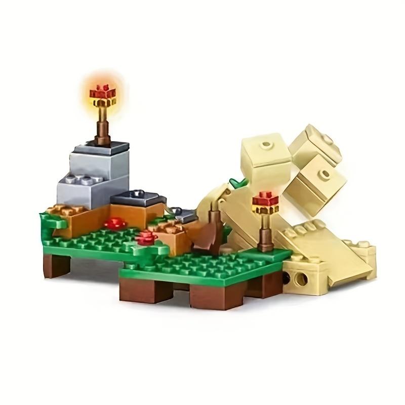 [4-in-1 Plant Building Blocks] 4-in-1 Plant-Themed Building Blocks Set Creative Construction Toy for Ideal for Birthday, Christmas, Halloween Gifts