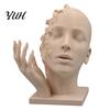 Modern Plastic Abstract Decor Broken Face Art Sculpture, Nordic Minimalist Statue, Deconstructive Collection 3D Printed Ornament for Living Room Study