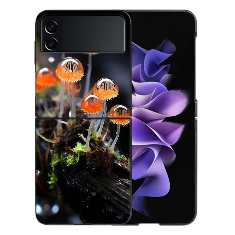Fungal Aesthetics Phone Case For Samsung Z Flip 6 7 5G Galaxy Z Flip 5 4 3 5G Cases Shockproof Hard Cover TPU