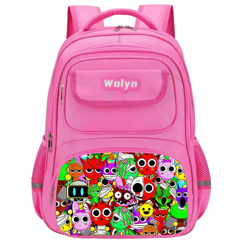 Caja de Ritmos Sprunki Juego Anime Mochila Estudiante Bolsa Escolar Bolsa Multifuncional