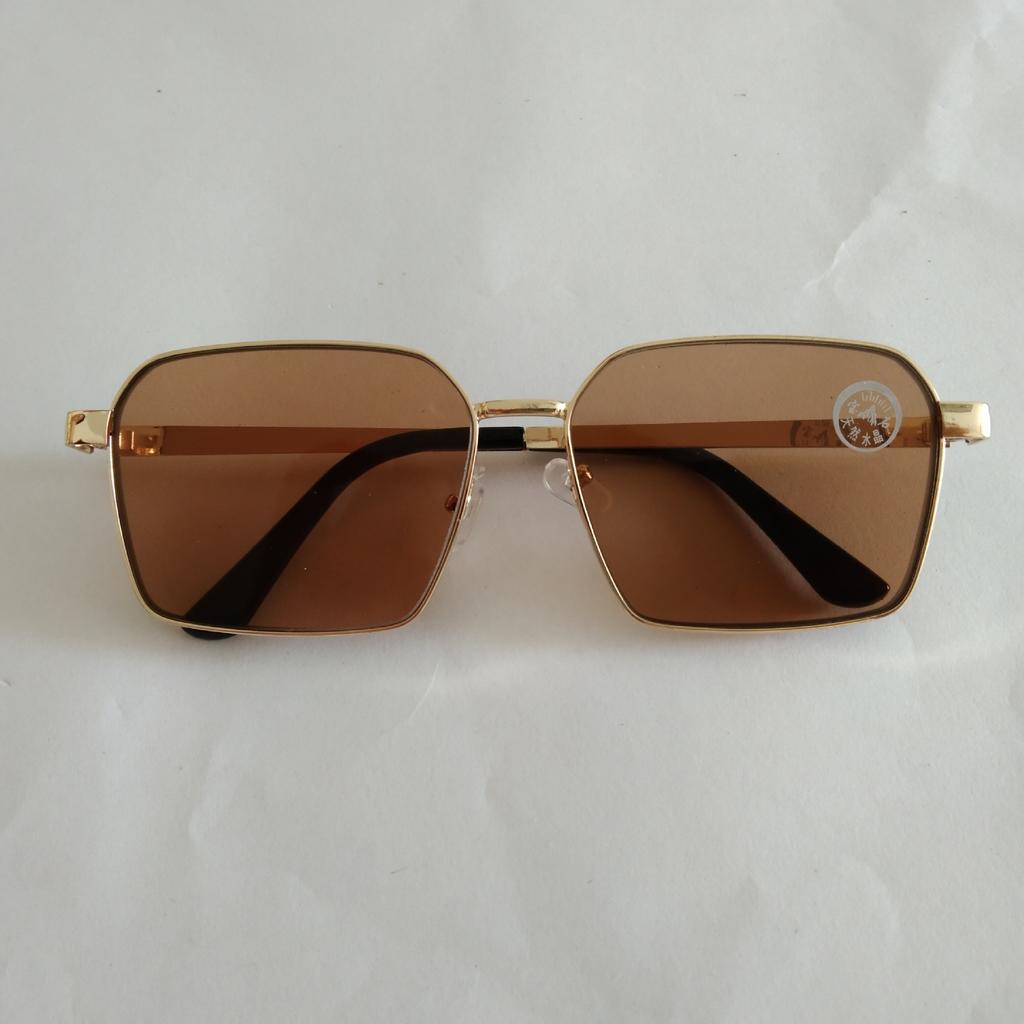 Polygonal Flat Mirror Sunglasses Glass Crystal Glasses High Definition Wear-resistant