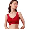 BOPRUIEY Red Festival Underwear for Women, Wedding Bride, Small Chest, Push-Up, Seamless Bra, Vest Style