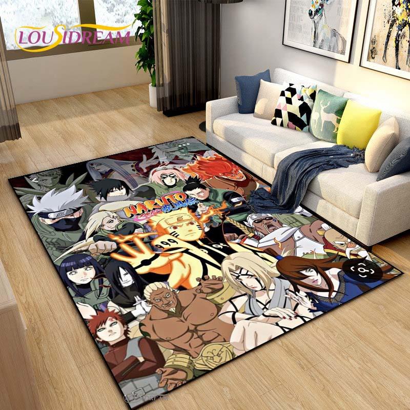 Bandai Naruto Cartoon Anime Carpet for Living Room Bedroom Cute Rugs Kitchen Door Kids Un-slip Floor Mats Alfombra Birthday Gift