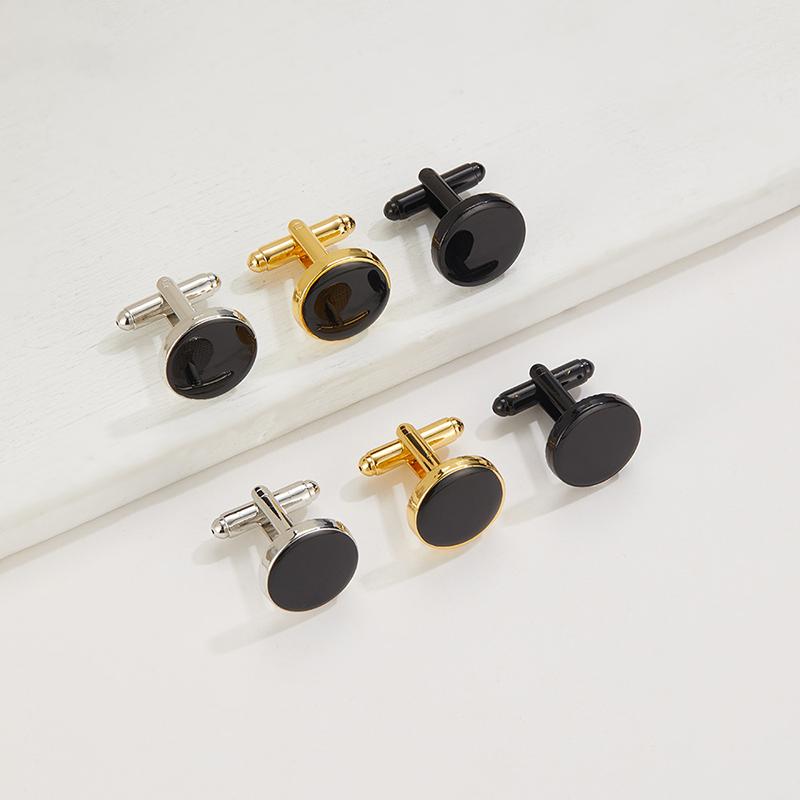 1Pair Light Luxury Versatile Shirts Round Cufflinks For Men Shirt Cuffs Nail Bridegroom Suit Sleeve Clothing Accessories Gifts