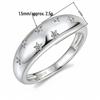 S925 Silver Moissanite Ring with Stars – Elegant and Fashionable Women's Accessory