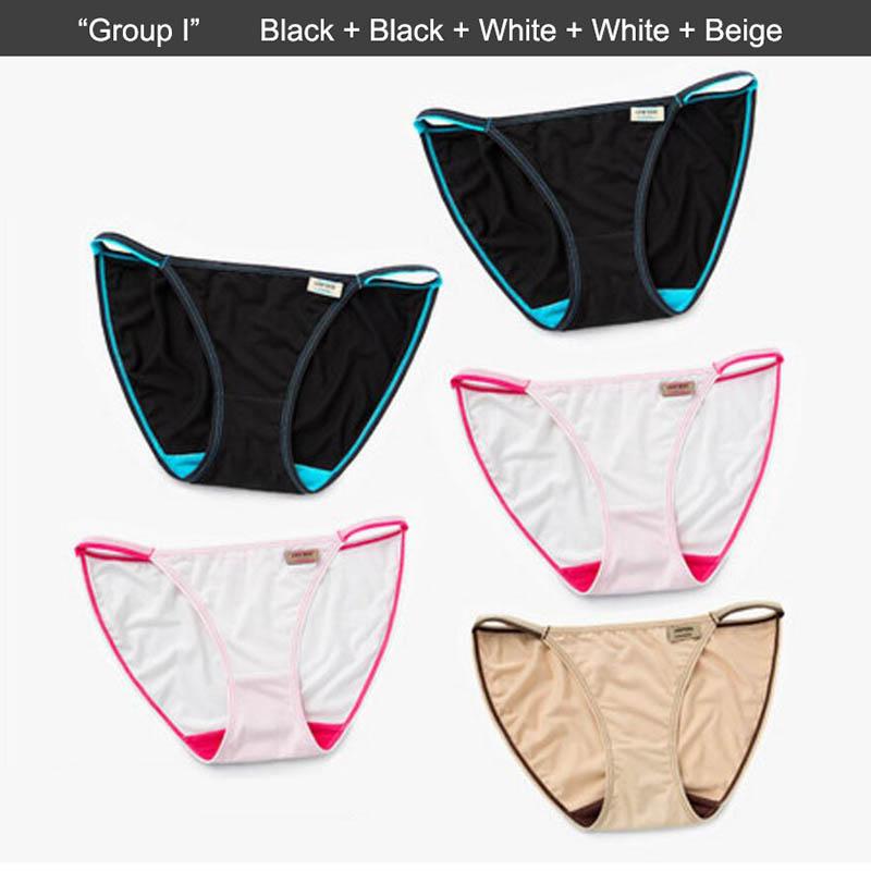 Sexy Damen-Unterwäsche, Höschen, Modal-Slips für Damen, einfarbig, niedriger Bund, G-String, nahtlos, Dessous, Damen-Mädchen-Tanga, 5 Stück