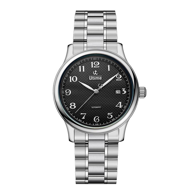 Utime Mechanical Watch Men'S Automatic Watch Business High-End Men'S Watch Steel Belt Through The Bottom Watch Men