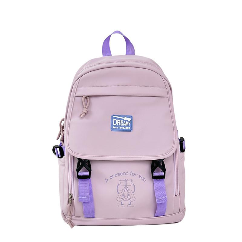 

College Style Large Capacity Uv Resistant Travel Dreamy Letter Print Backpack For Teens And Adults фіолетовий