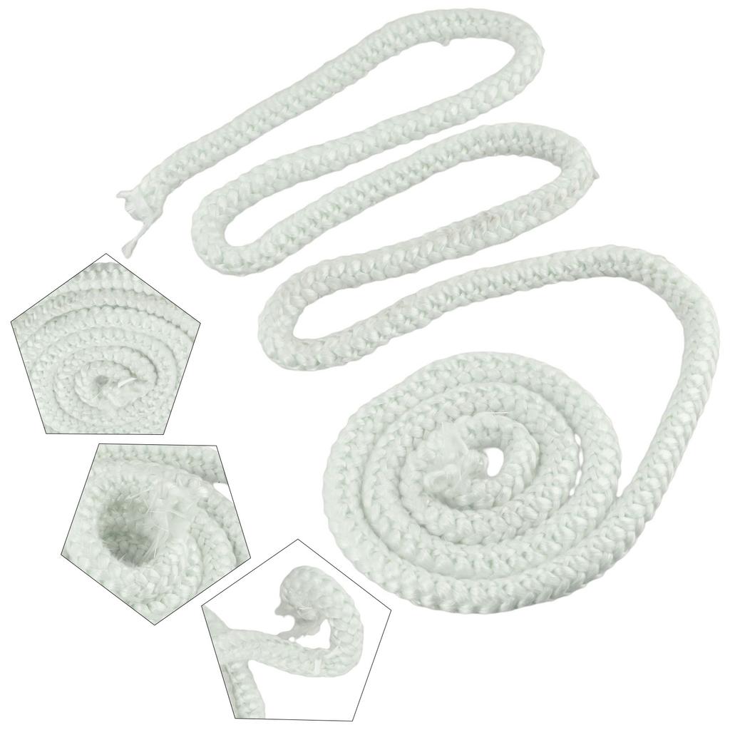 Wood Stove Door Gasket Fiberglass Rope Seal Gasket Practical Soft Sealing Performance 6/8/10/12mm High Quality