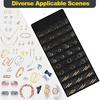 Hanging Jewelry Organizer with Multi-size pockets Double-Sided Jewelry Holder for Earrings, Necklaces, Rings on Closet, Wall, Door,Jewelry Organizer