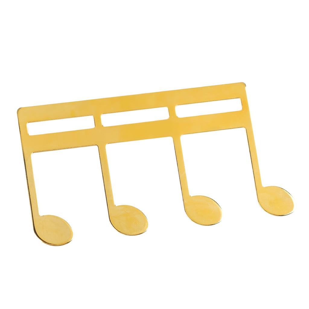 Sheet Music Clip Metal Note Pattern Delicate Music Book Clip Page Holder for Piano Guitar Gold