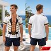 T-shirt Manches Courtes Homme Drôle Motif Musclé Faux Impression 3D Graphique Faux Abdominaux Col Rond Décontracté Fête Cosplay Costume T-shirts