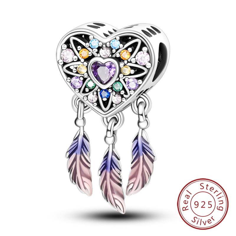 Charm Copper Pink Pendant Charm Fit Original Charm Bracelet Necklace Beads Diy Jewerlry Accessories