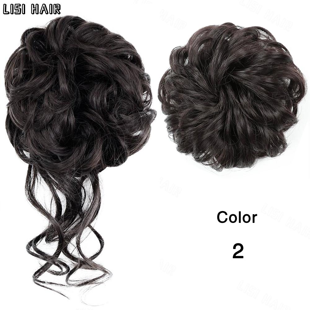 MERISIHAIR Synthetisch, 2 Stile, klassisch, zerzaust, Hochsteckfrisur, elastisch, unordentlicher Dutt, Haargummis, gefälschter Haarknoten, Donut, Pferdeschwanz, Haarknoten, Zubehör für Frauen, den täglichen Gebrauch