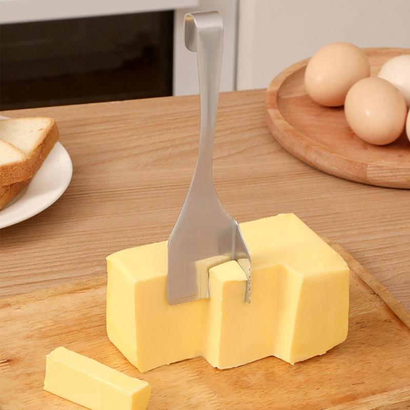 Butter Cutter Stainless Steel Kitchen Baking Tools Cheese Slicer Household Creative Baking Gadget Butter and Jam Spreading Knife