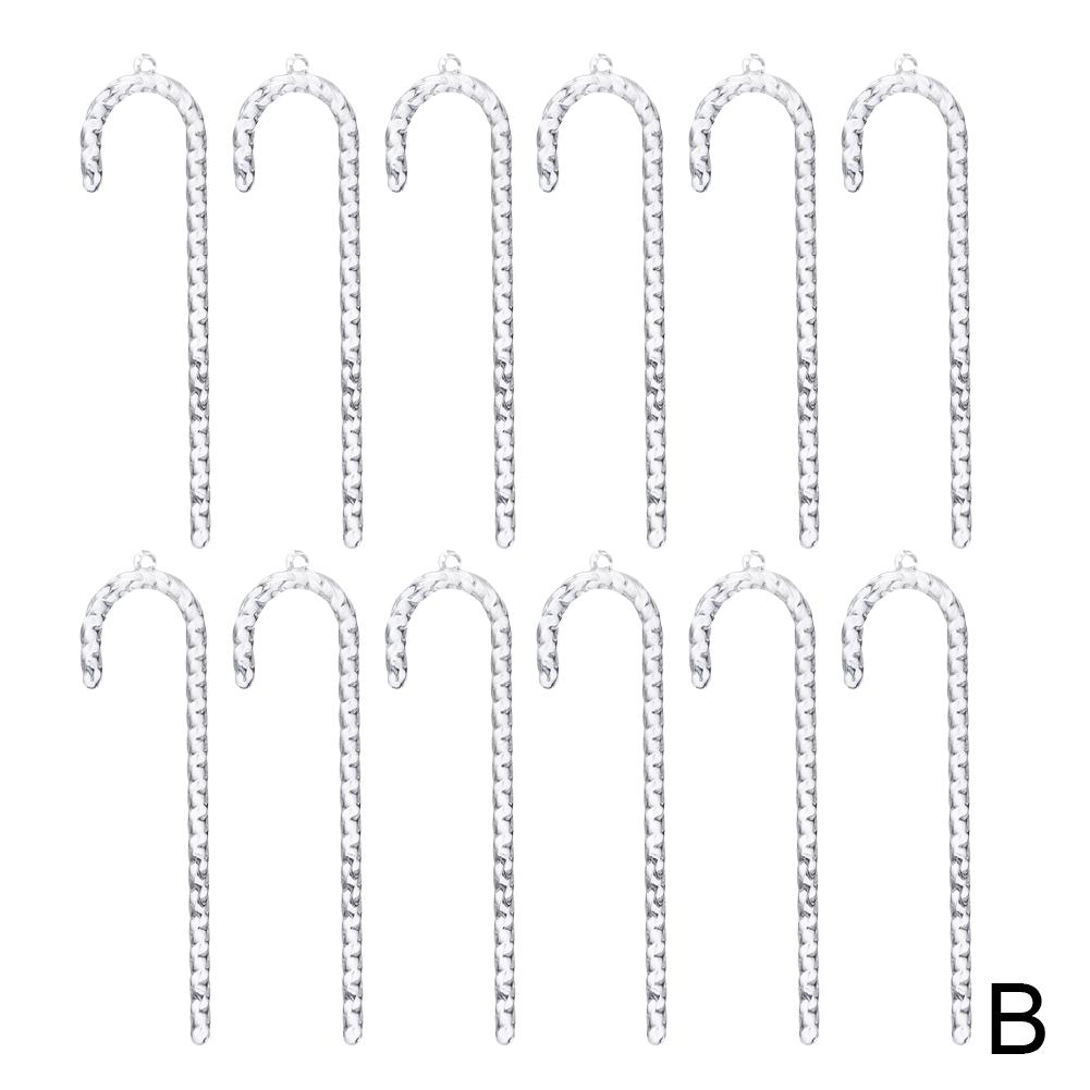 12Pcs/Pack Christmas Simulation Icicle Pendant Ornament 13cm Acrylic Clear Xmas Tree Fake Icicle Hanging Xmas Party Decorations