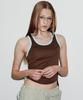 Leoninghai Shirred Sleeveless Top [Brown]