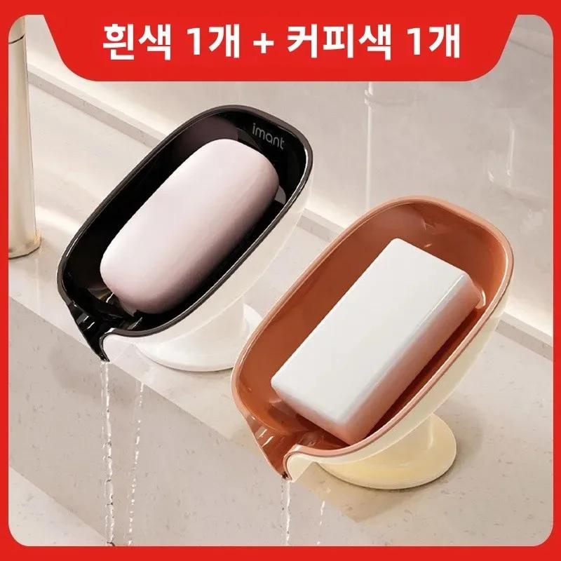 Punch-Free Soap Dish Luxury Suction Cup Bathroom Soap Holder Light Luxury Bathroom Storage Rack Macaron Color Chinese Sle