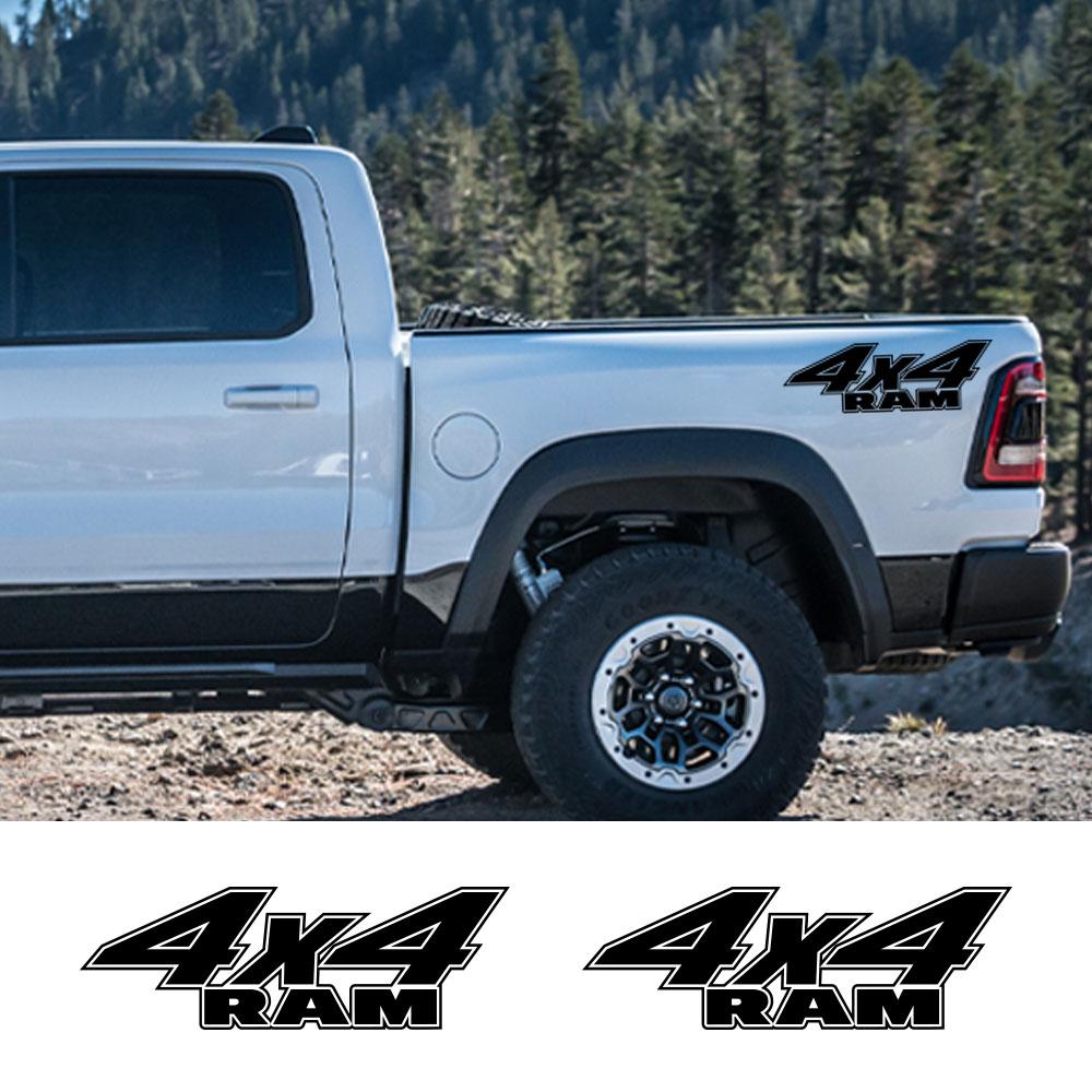

Stickers For Dodge RAM 1500 Rebel RTX Truck Hood Car Tailgate Decor Decals Trunk Vinyl Covers Auto Tuning DIY Accessories Glossy Black