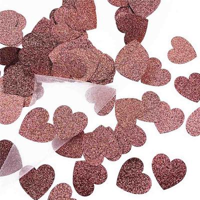 100Pcs/Pack Glitter Love Confetti With 3CM Heart Paper Hand Sprinkle For Wedding Christmas New Year Party Graduation Table Scatter DIY Decor