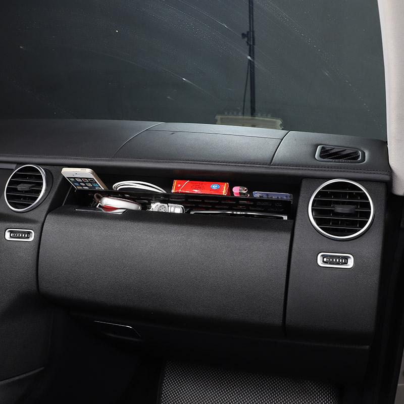 Aluminum Alloy Black For Land Rover Discovery 4 2010-2016 Car Co-pilot Glove Box Storage Partition Space Tidying Car Accessories YG4LK