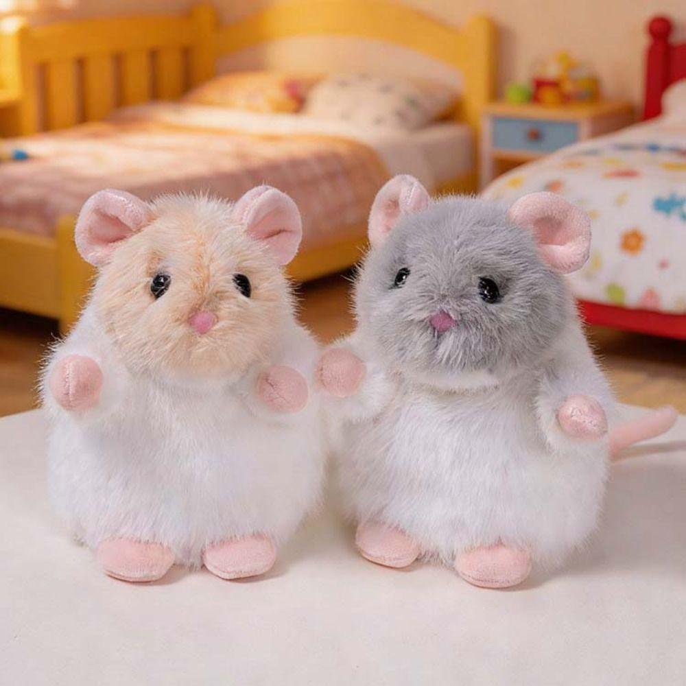 3 Colour Simulation Mouse Doll Cute Cartoon Flower Branch Plush Toy Birthday Gift