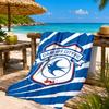 Card-iff Fc Crest Printed Microfiber Beach Towel, Soft And Absorbent, Quick-Dry, Ideal for Summer Travel, Beach Essential, Swimming Pool