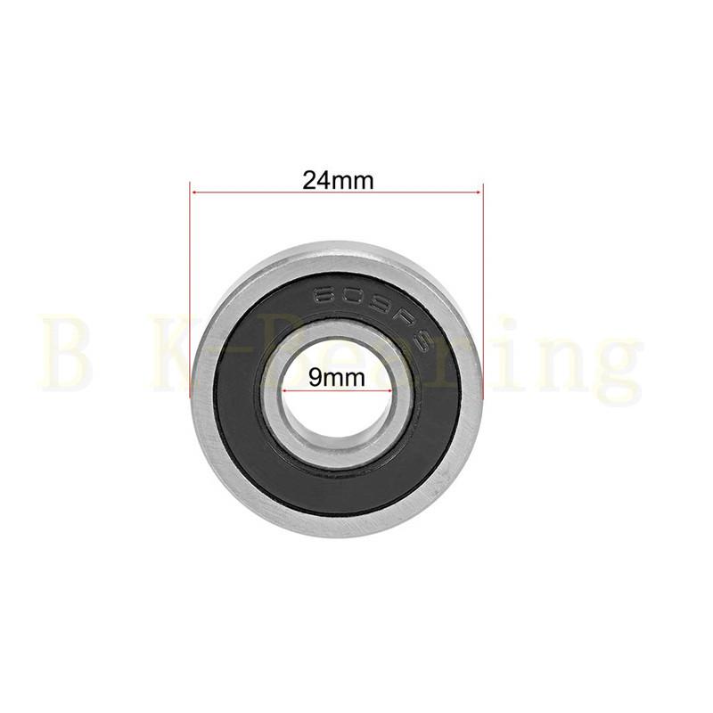 609ZZ Deep Groove Ball Bearing Double-Metal Seal Bearings Pre-Lubricated and Stable Performance Miniature 9x24x7mm