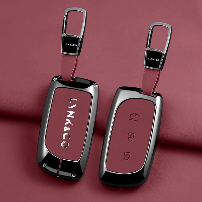 Zinc Alloy Leather Car Key Case for LYNK&CO 900 LYNKCO Ultra LYNK CO 2025 Remote Cover Shell Holder Fob Accessories