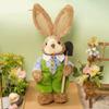 35cm Size Easter Straw Rabbit Realistic Design Easter Decoration Straw Rabbit  Window Display