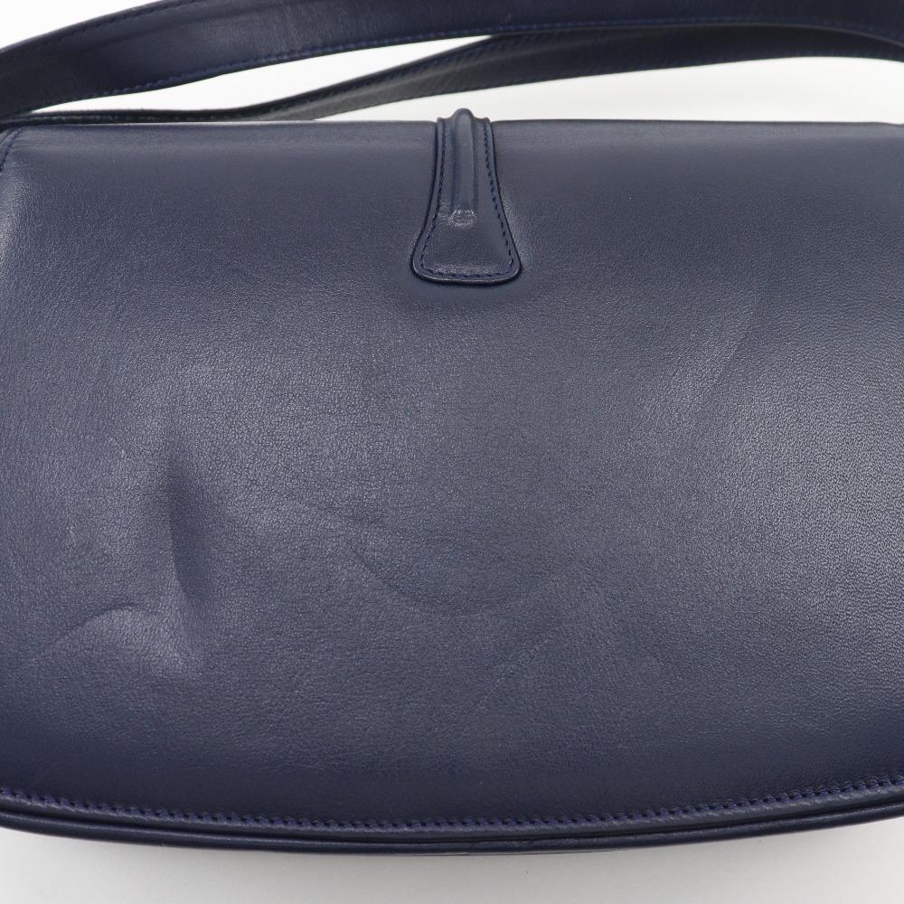 GUCCI Old Gucci Shoulder Bag vintage Navy blue Calfskin Women Used