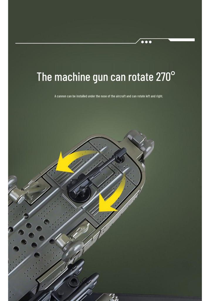 Apache Helicopter Alloy Model Military Toy for Kids
