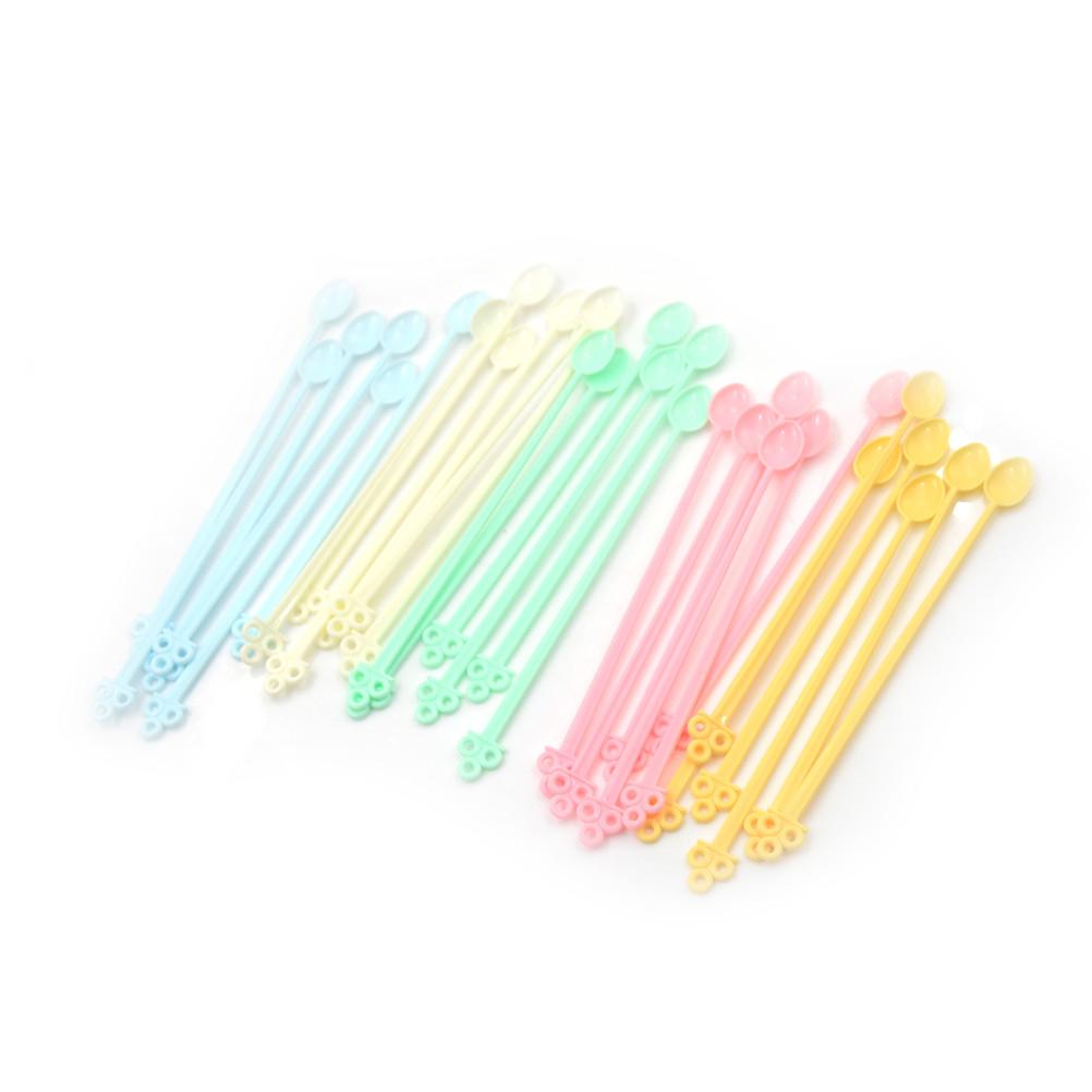 30 Mini Coffee Tea Spoon Disposable Plastic Stir Sticks Stirrer Bar Accessories