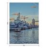 #321 HMS Belfast and Tower bridge in London Throw Blanket Hair for winter Polar Single Blankets