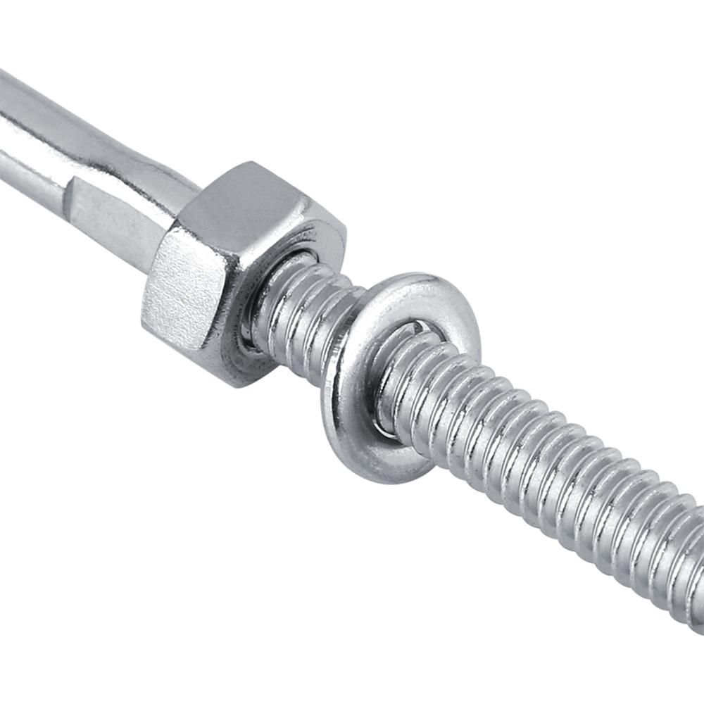 10pcs Stainless Steel Threaded Stud Ends Silver Cable Connector Cable Tensioner Staircase Railing