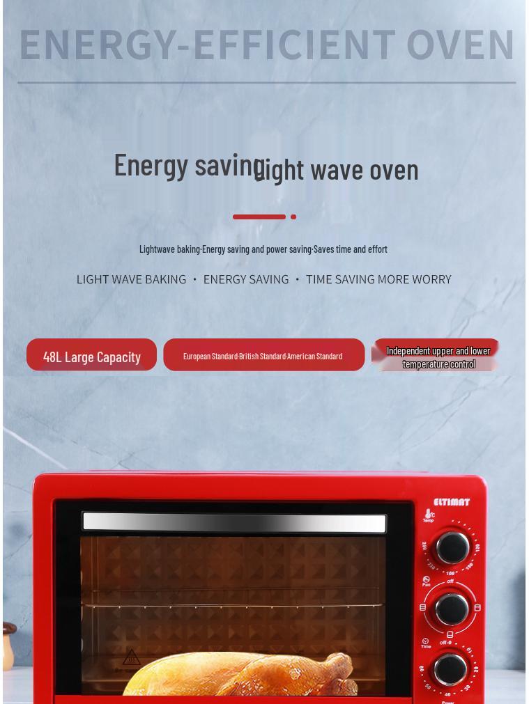 Large Capacity Multifunctional Electric Double Layer Baking Oven