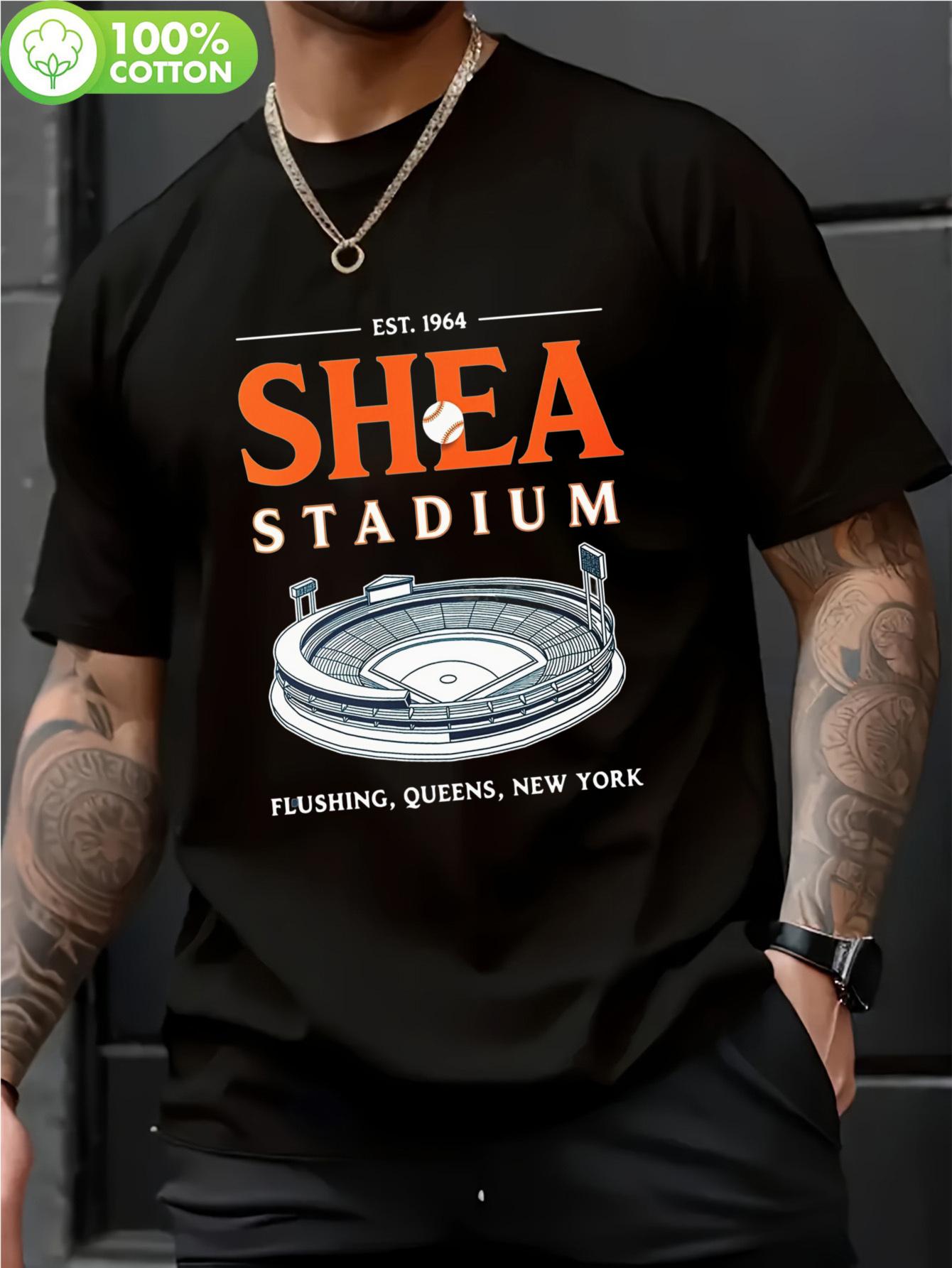 

Shea Stadium New York Baseball Graphic T-shirt - Funny Flushing Queens XXXL