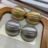 Stylish And Simple Brushed Geometric Round Stud Earrings, Light Luxury Temperament, High-End Earrings.