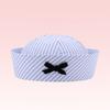 Striped Black Bow Decorative Sailor Hat Spring And Summer Dome Beret For Women'S