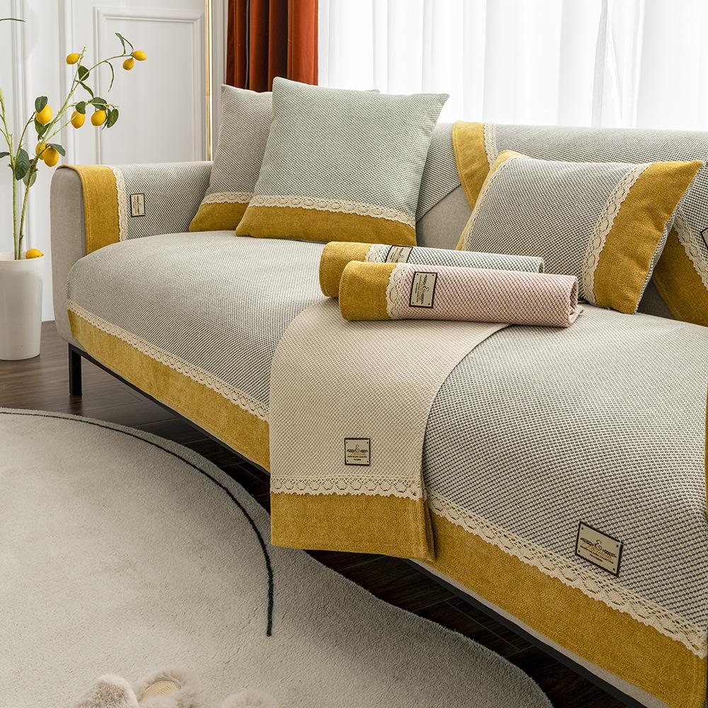 Суцільний колір Високоякісна диванна подушка Тканинний рушник Нековзкий Простий Сучасний зручний для шкіри Чотирисезонна універсальна спинка