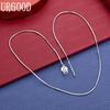 925 Sterling Silver Spacer Bead Snake Bone Thin Necklace - Banquet Gift Jewelry