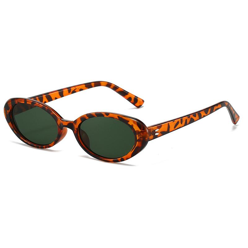 Retro Vintage Ovale Sonnenbrille Damen Marken-Designer Runde Sonnenbrille Herren UV400 Punk-Stil Luxus Brillen Damen Oculus