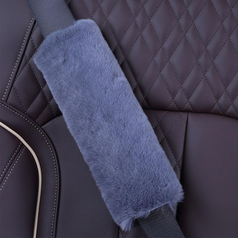 

1 шт. Накладка на ремень безопасности для автомобиля, плюшевая грелка на плечо, удобная накладка на ремень безопасности для водительского сиденья, автомобильные аксессуары серый